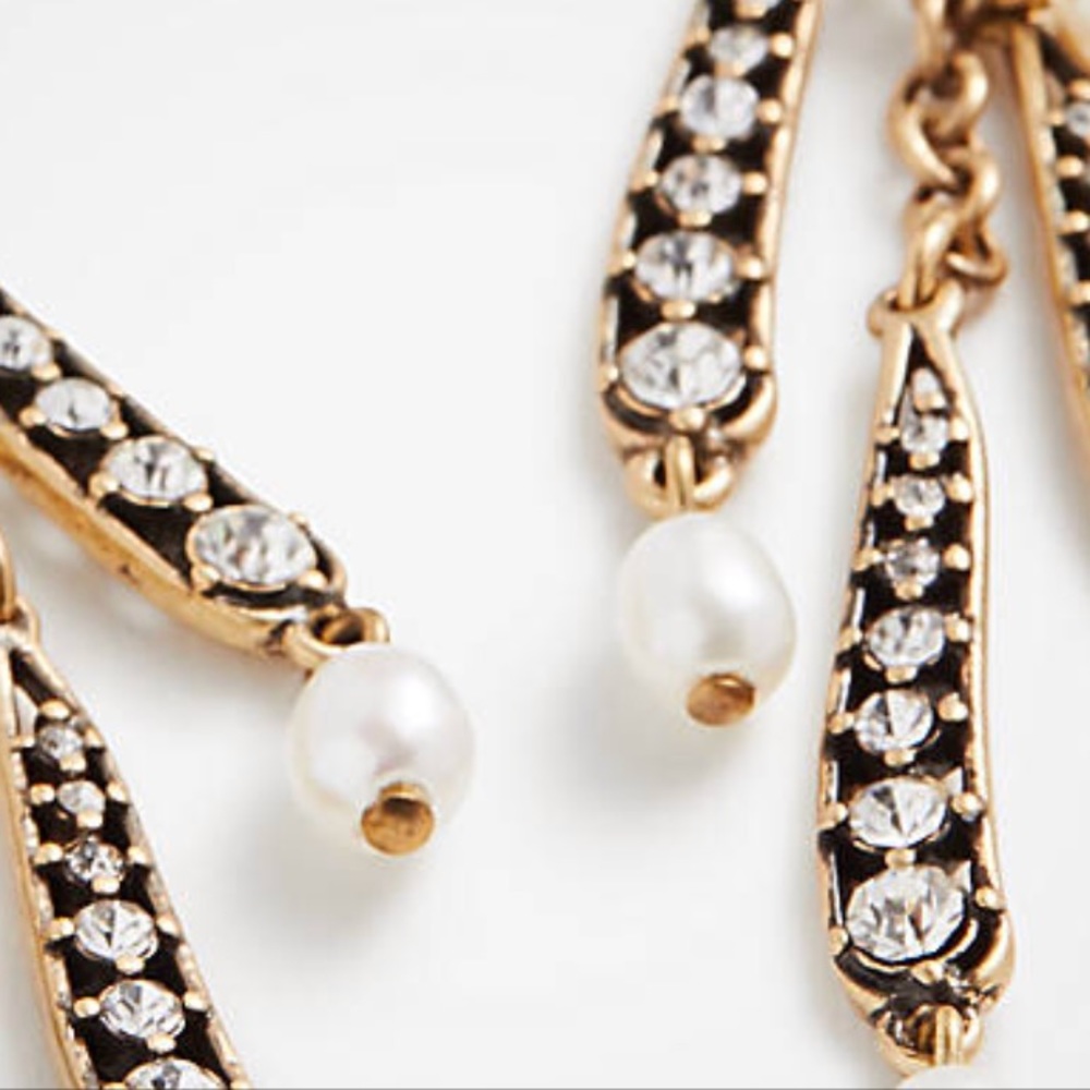 Ann Taylor Pave Gold Earrings - Picture 3 of 6